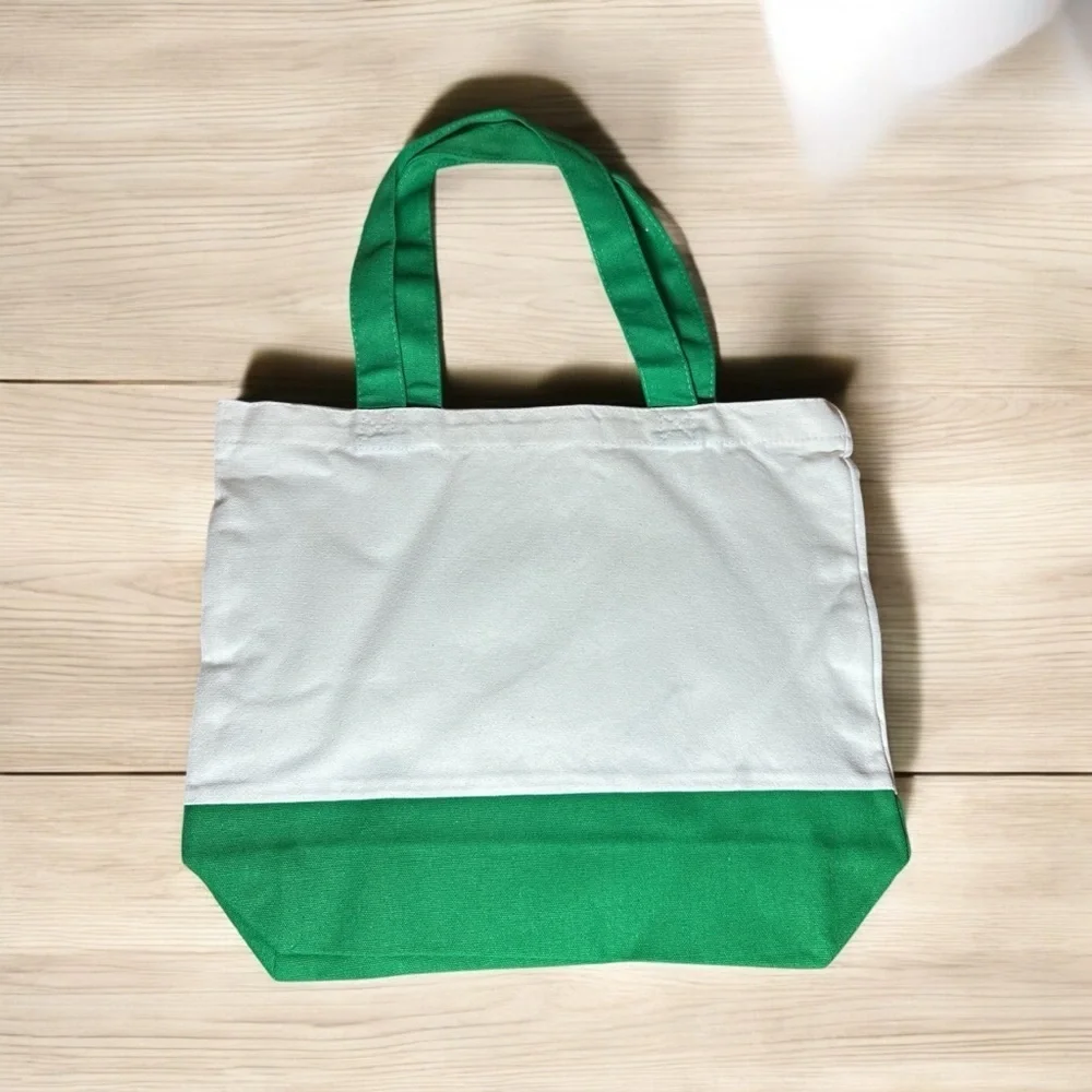 Large Canvas Tote Bag with Basketball Girl Art | Hand Pressed | 17”x14” | New